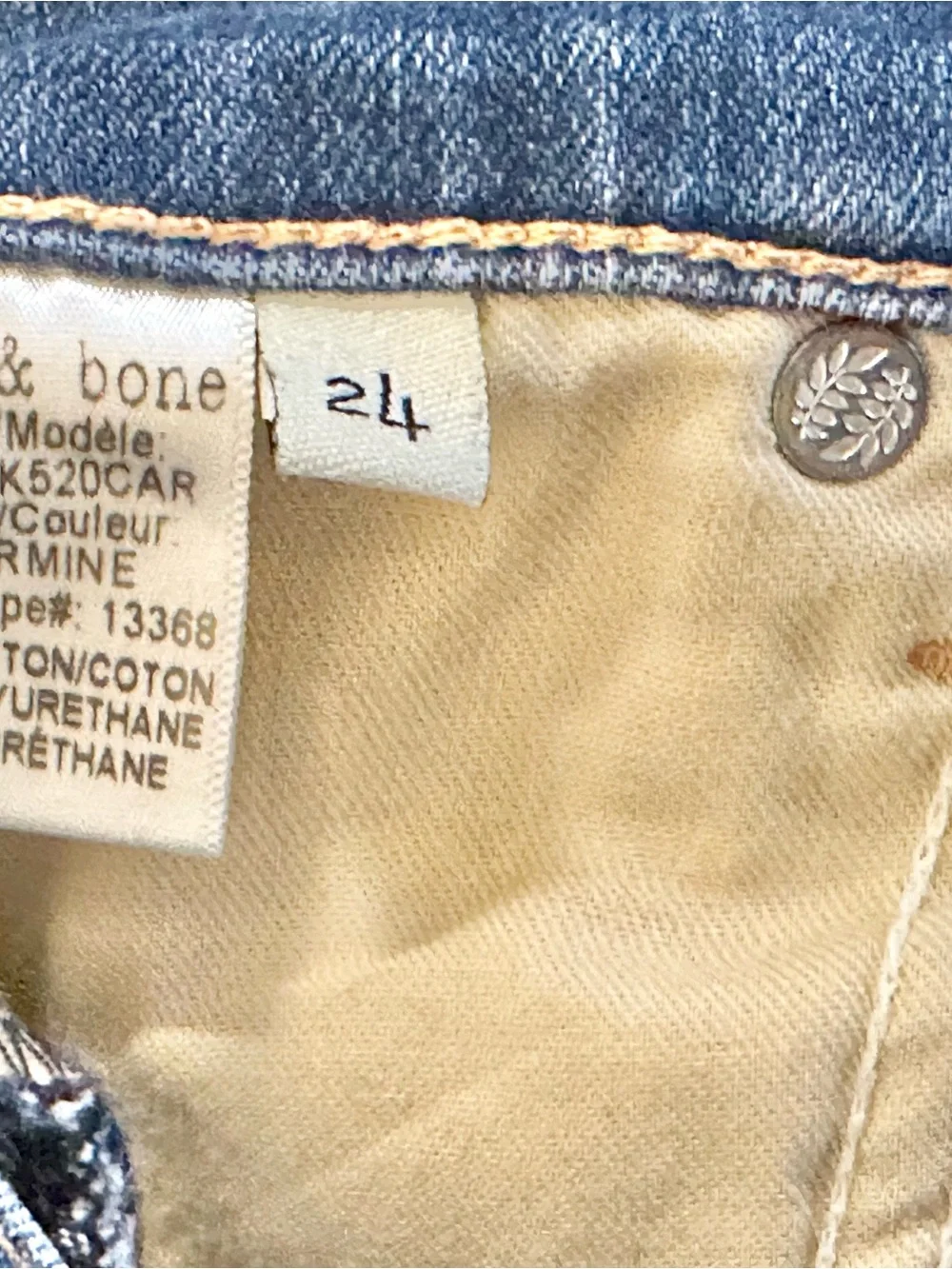 Rag & Bone Blue Distressed Denim Jean Cutoff Shorts Sz 24